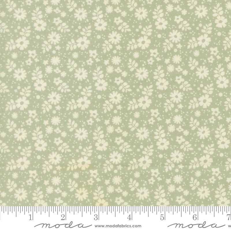 Floriori Petaline Sage - Quilt Fabric, zoomed in. Select this picture to zoom back out.