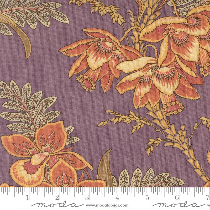 Wild Orchid Flower Moth - Quilt Fabric