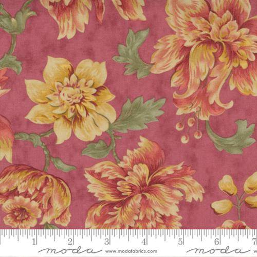 Threads That Bind Rose - Wild Rose - Yardage, zoomed in. Select this picture to zoom back out.