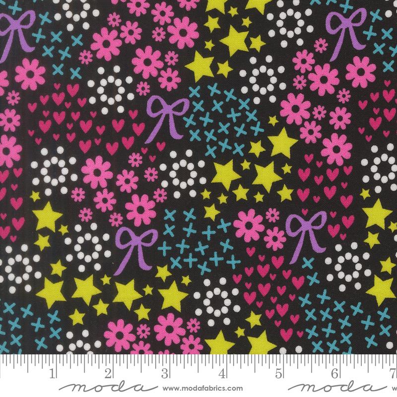 Makers Delight Novelty Super Black - Quilt Fabric, zoomed in. Select this picture to zoom back out.