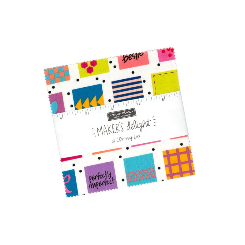 Makers Delight - Charm Pack, zoomed in. Select this picture to zoom back out.