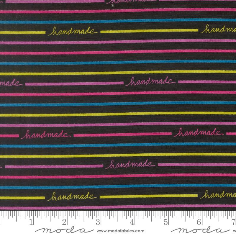 Makers Delight Handmade Super Black - Quilt Fabric, zoomed in. Select this picture to zoom back out.