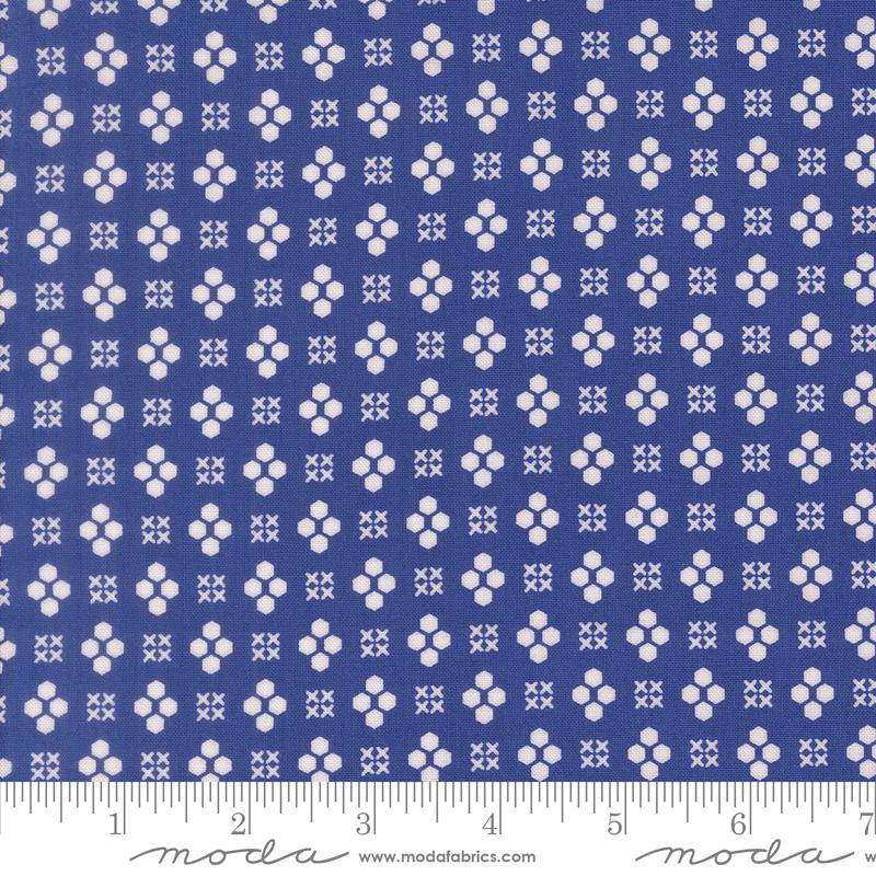 Makers Delight Geometric Regatta - Quilt Fabric, zoomed in. Select this picture to zoom back out.