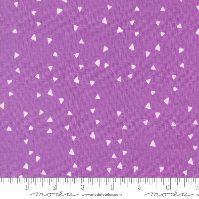 Makers Delight Triangle Sugar Plum - Quilt Fabric, zoomed in. Select this picture to zoom back out.