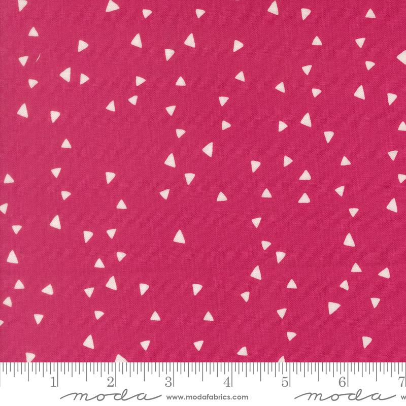 Makers Delight Triangle Shocking Pink - Quilt Fabric, zoomed in. Select this picture to zoom back out.