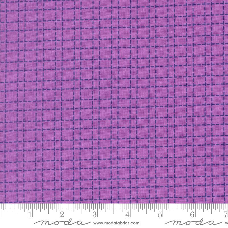 Makers Delight Lined Sugar Plum - Quilt Fabric, zoomed in. Select this picture to zoom back out.