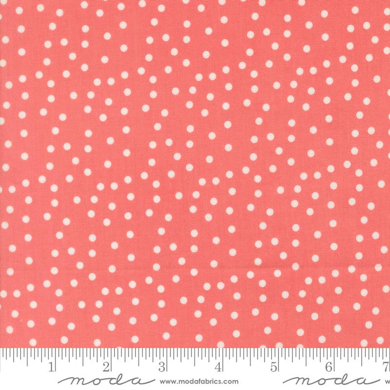 Makers Delight Dots Rose - Quilt Fabric, zoomed in. Select this picture to zoom back out.