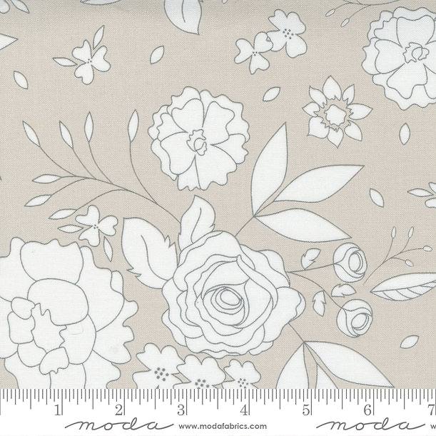 Beautiful Day Stone - Blooms Floral Rose - Quilt Fabric