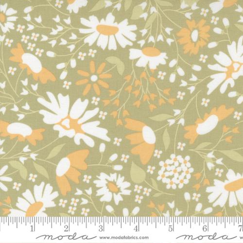 Buttercup Slate Clover - Buttercup Blooms - Quilt Fabric