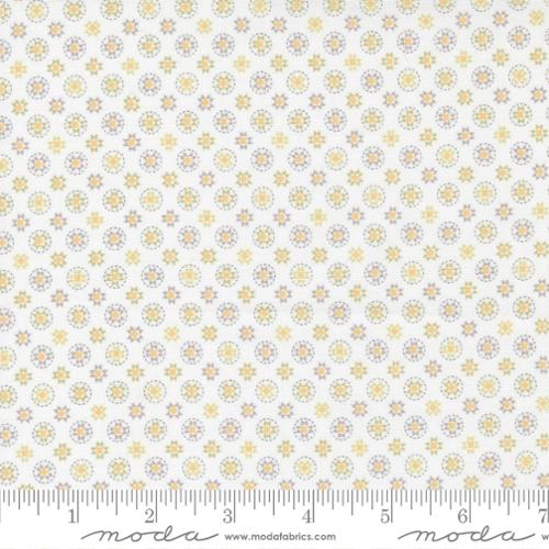 Buttercup Slate Cloud - Stitched Stars Blocks - Quilt Fabric