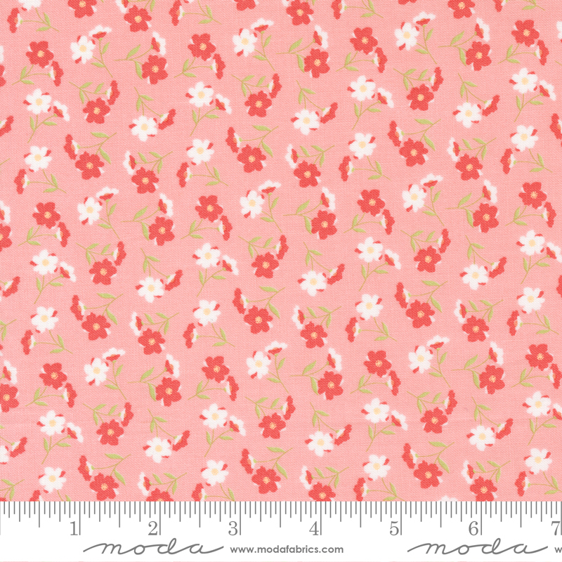 Sunwashed Carnation - Wildflower Toss Flower - Quilt Fabric