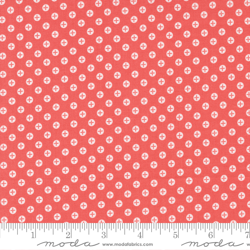 Sunwashed Nectar - Pomegranate Polka Dots - Quilt Fabric