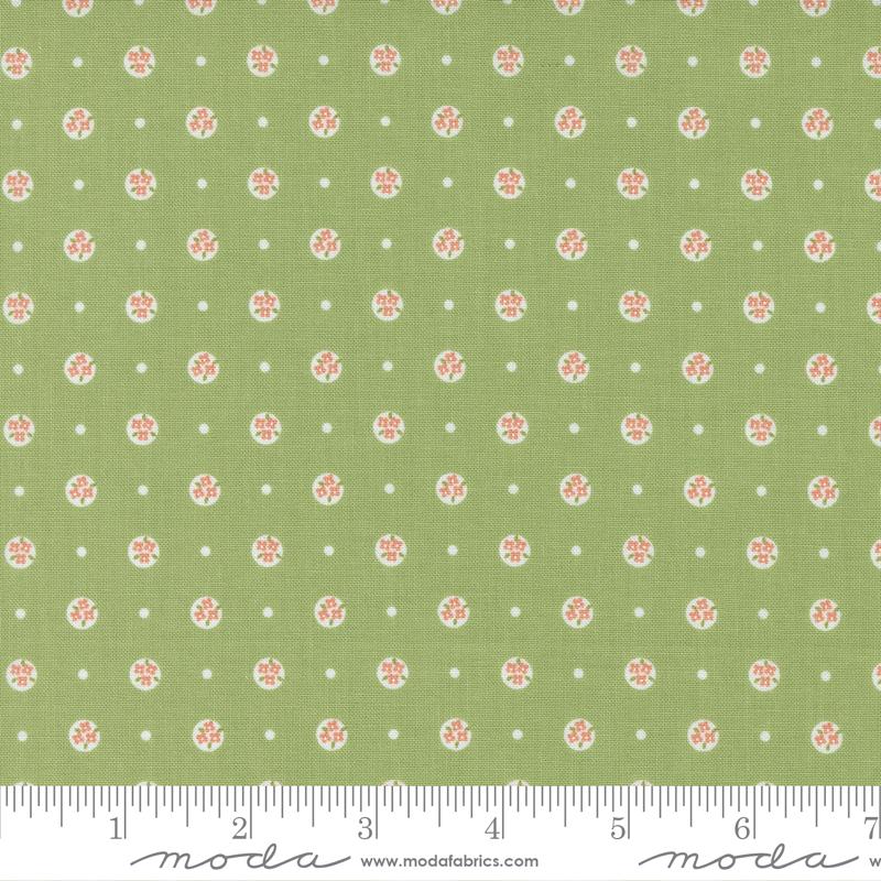 Peachy Keen Fern - Posy Polka Blenders - Quilt Fabric