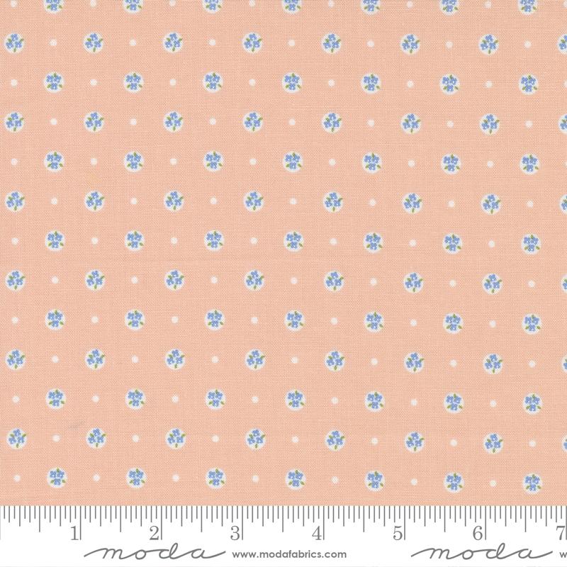 Peachy Keen Bubble Gum - Posy Polka Blenders - Quilt Fabric