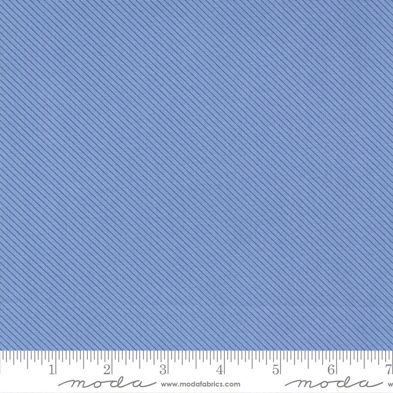 Peachy Keen Blue - Stripes Bias Stripe - Quilt Fabric