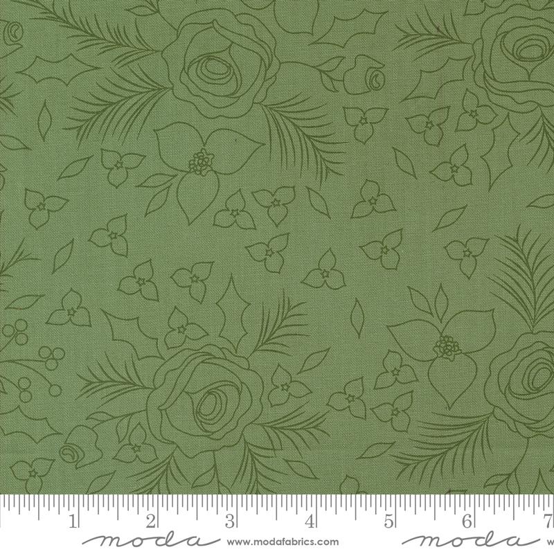 Starberry Sketch - Green - Quilt Fabric