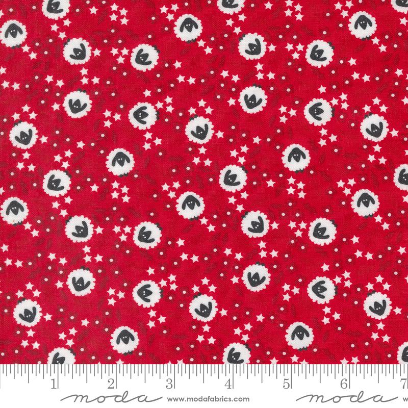Starberry Sheep - Red - Quilt Fabric