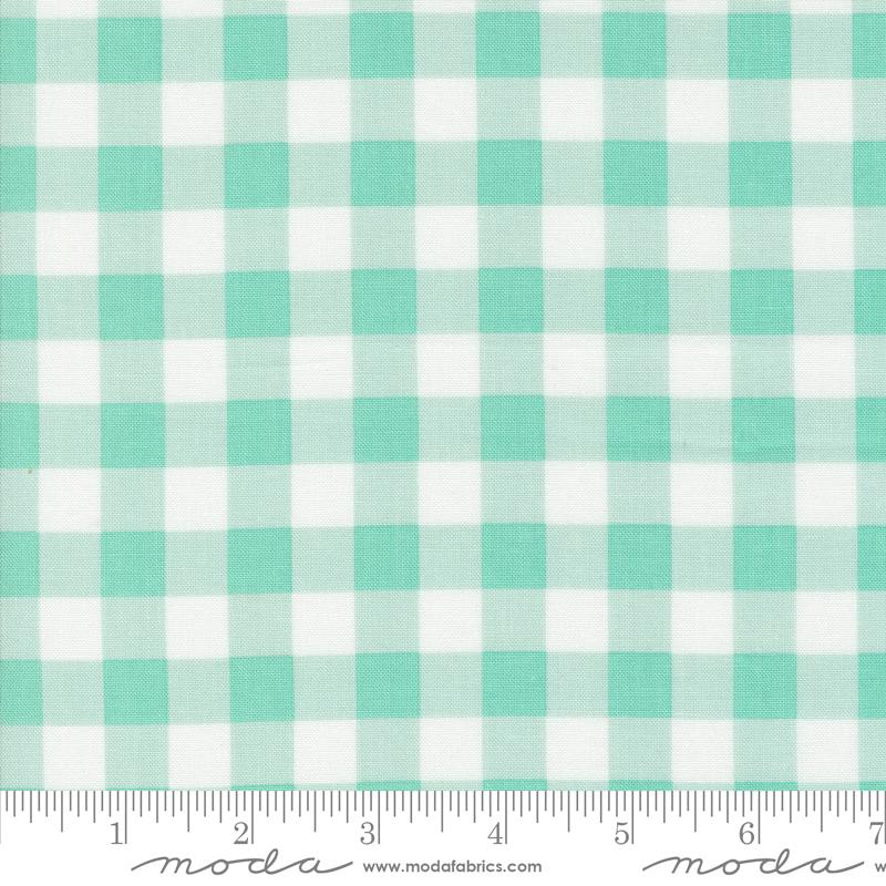 Coriander Colors Gingham - Aqua - Quilt Fabric