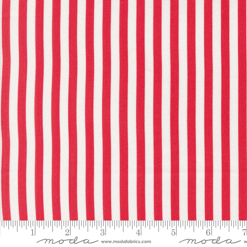 Coriander Colors Stripe - Red - Quilt Fabric