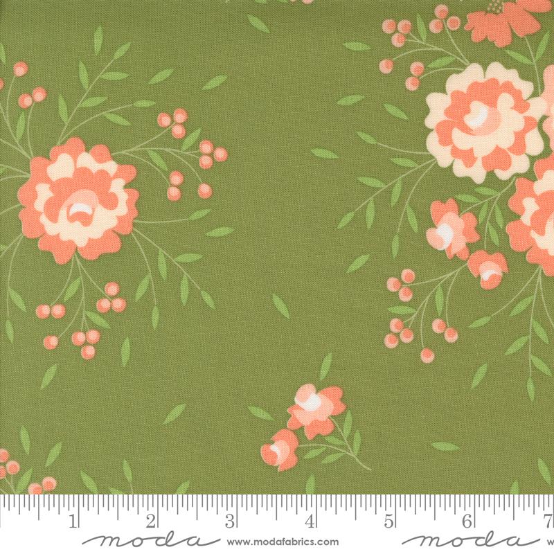 Abloom Roses - Prairie Green - Quilt Fabric