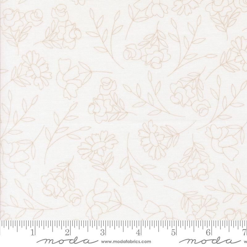 Abloom Sketched - Cloud - Quilt Fabric