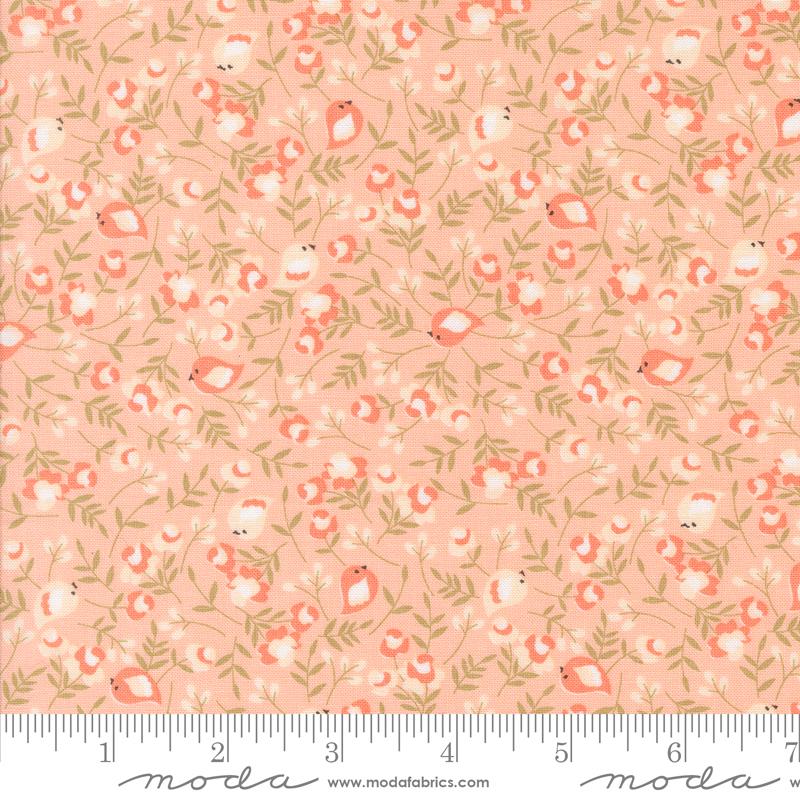 Abloom Birds - Bubble Gum - Quilt Fabric