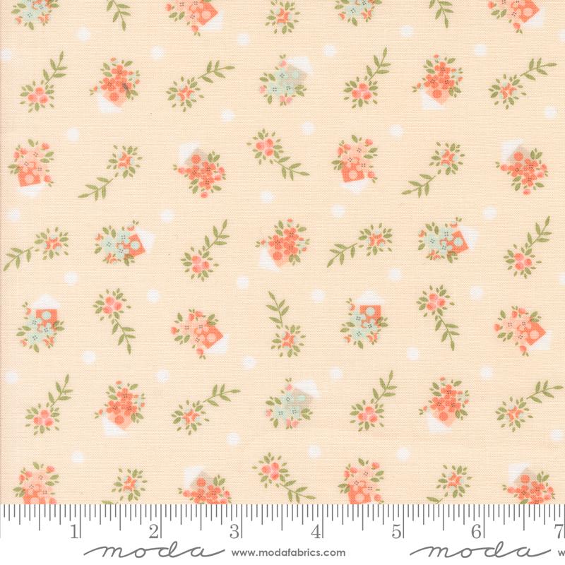 Abloom Birdhouse - Pale Pink - Quilt Fabric