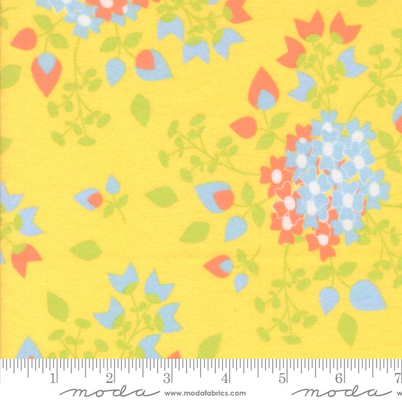 Sherbet Sunshine Flannel Flowers Sunshine - Quilt Fabric