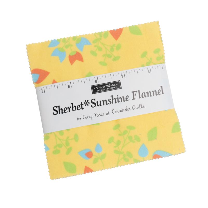Sherbet Sunshine Flannel - Charm Pack