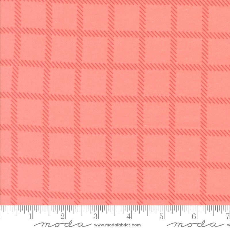 Sherbet Sunshine Flannel Checker Flamingo - Quilt Fabric
