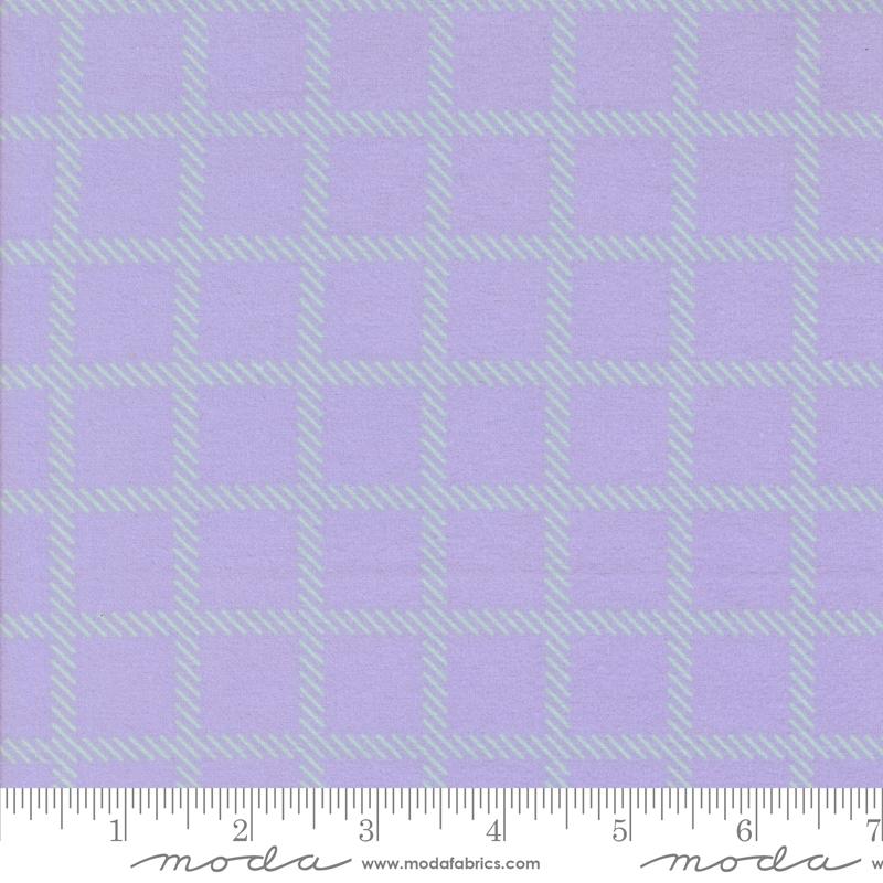 Sherbet Sunshine Flannel Checker Lavender - Quilt Fabric
