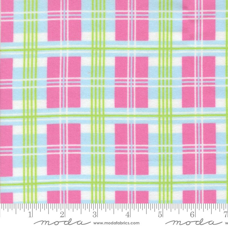 Sherbet Sunshine Flannel Plaid Petal Pink - Quilt Fabric