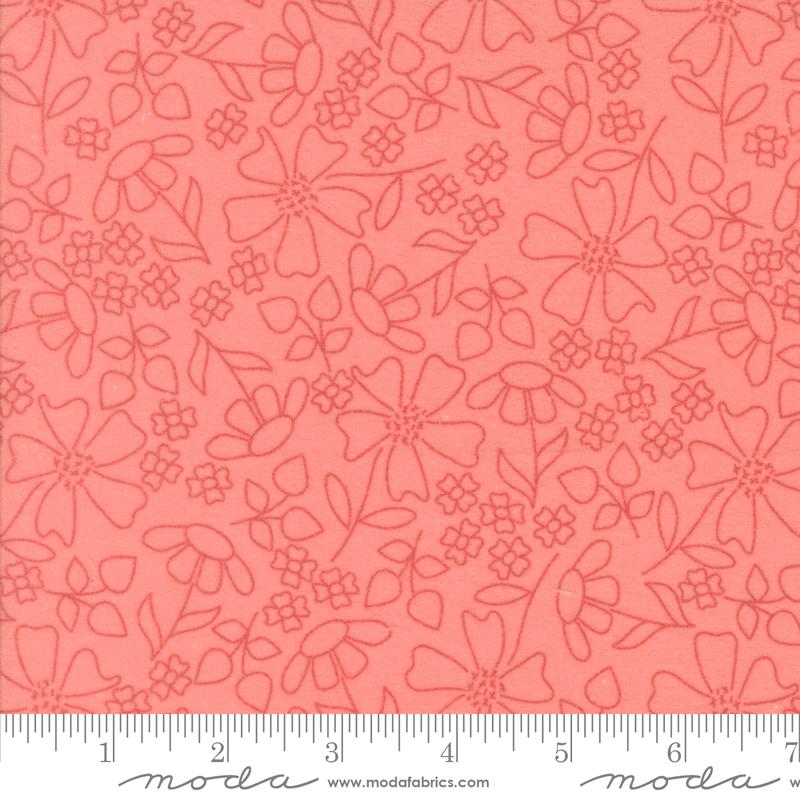 Sherbet Sunshine Flannel Sketch Flamingo - Quilt Fabric