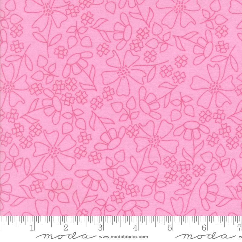 Sherbet Sunshine Flannel Sketch Petunia - Quilt Fabric
