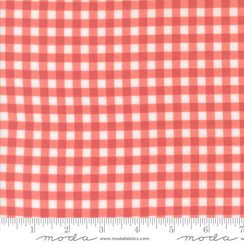 Sherbet Sunshine Flannel Gingham Strawberry - Quilt Fabric