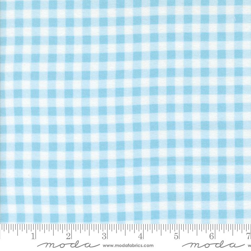 Sherbet Sunshine Flannel Gingham Sky - Quilt Fabric