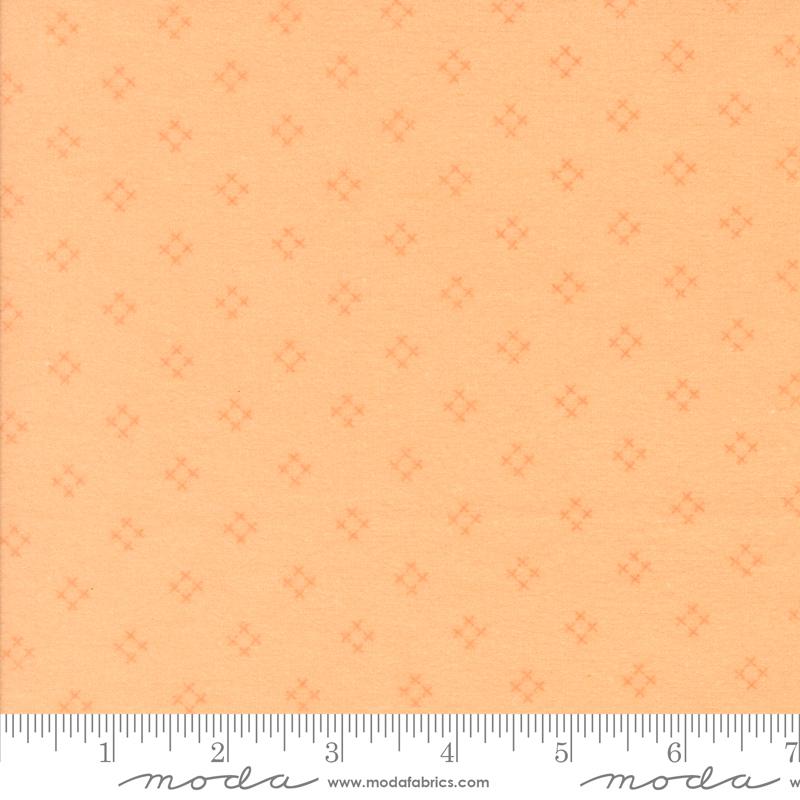 Sherbet Sunshine Flannel Diamond Cantaloupe - Quilt Fabric