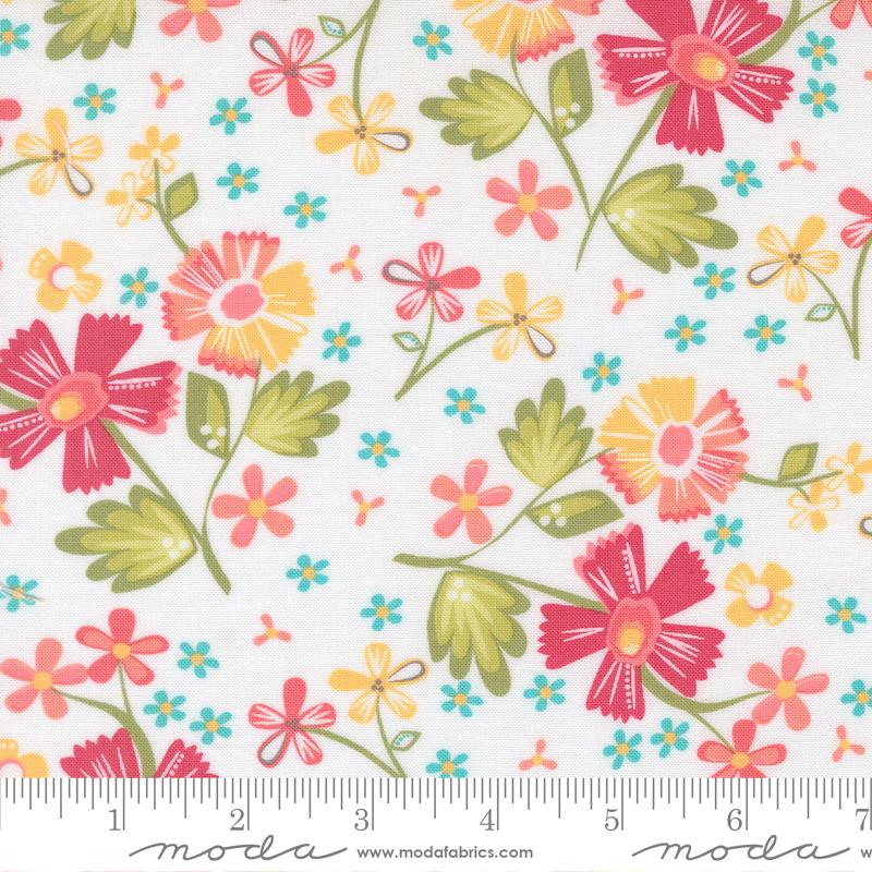 In The Garden Flowers Off White - Quilt Fabric