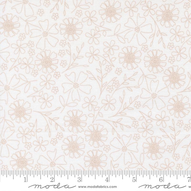 In The Garden Sketch Stone - Quilt Fabric