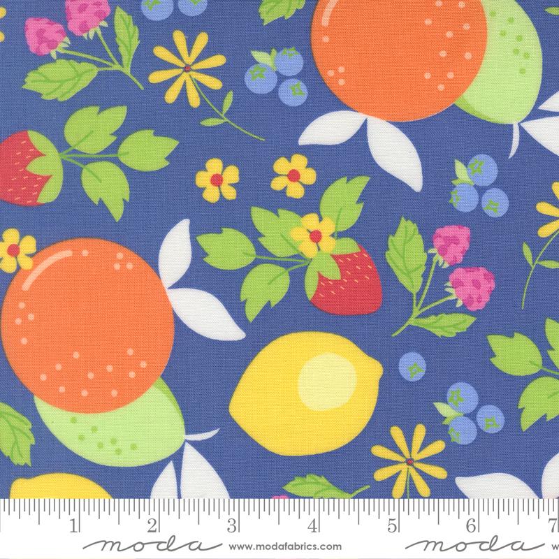 Fruit Salad Fruit Cobalt - Quilt Fabric