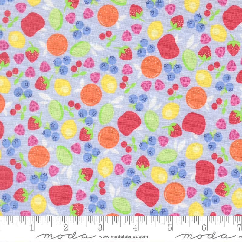 Fruit Salad Light Blue - Quilt Fabric
