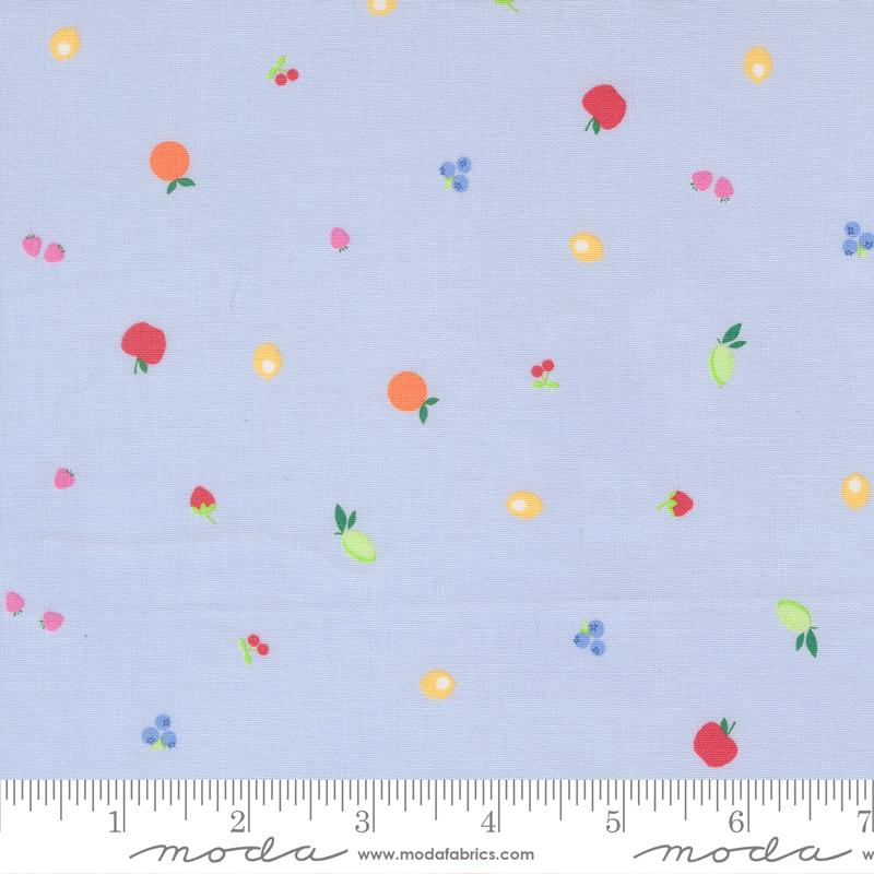 Fruit Salad Small Light Blue - Quilt Fabric