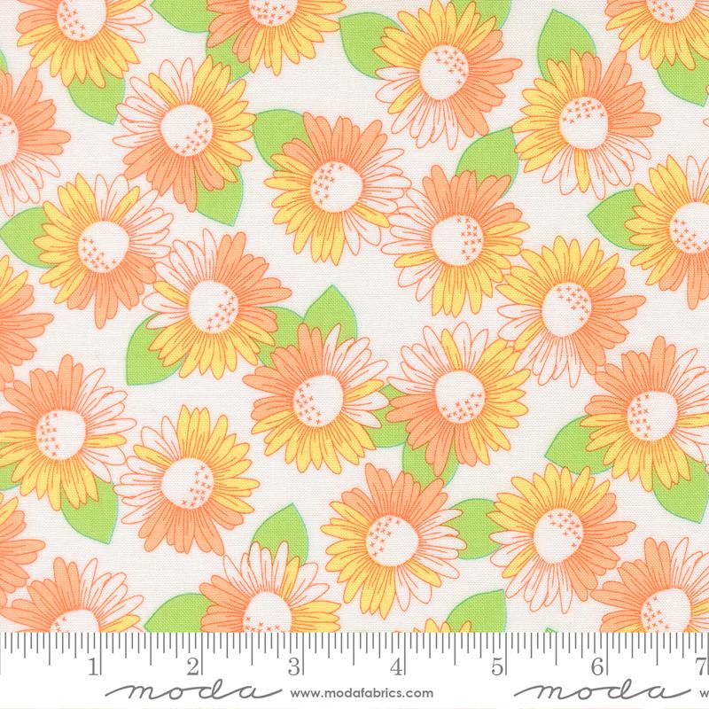 Joysome Blossoms Cloud - Quilt Fabric, zoomed in. Select this picture to zoom back out.