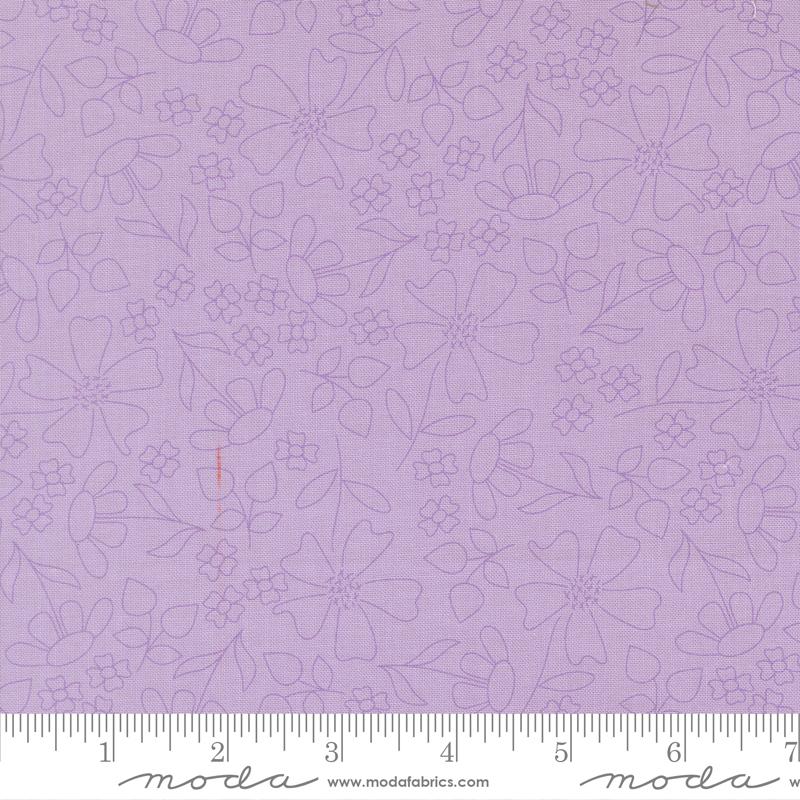 Joysome Imprint Wisteria - Quilt Fabric, zoomed in. Select this picture to zoom back out.