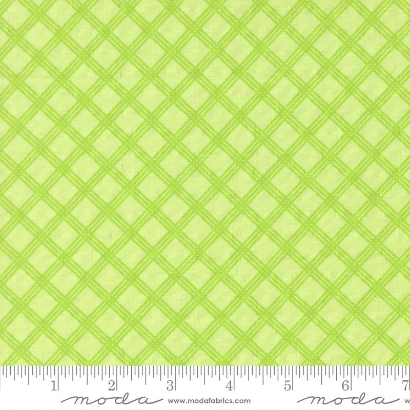 Joysome Gingham Honeydew - Quilt Fabric, zoomed in. Select this picture to zoom back out.
