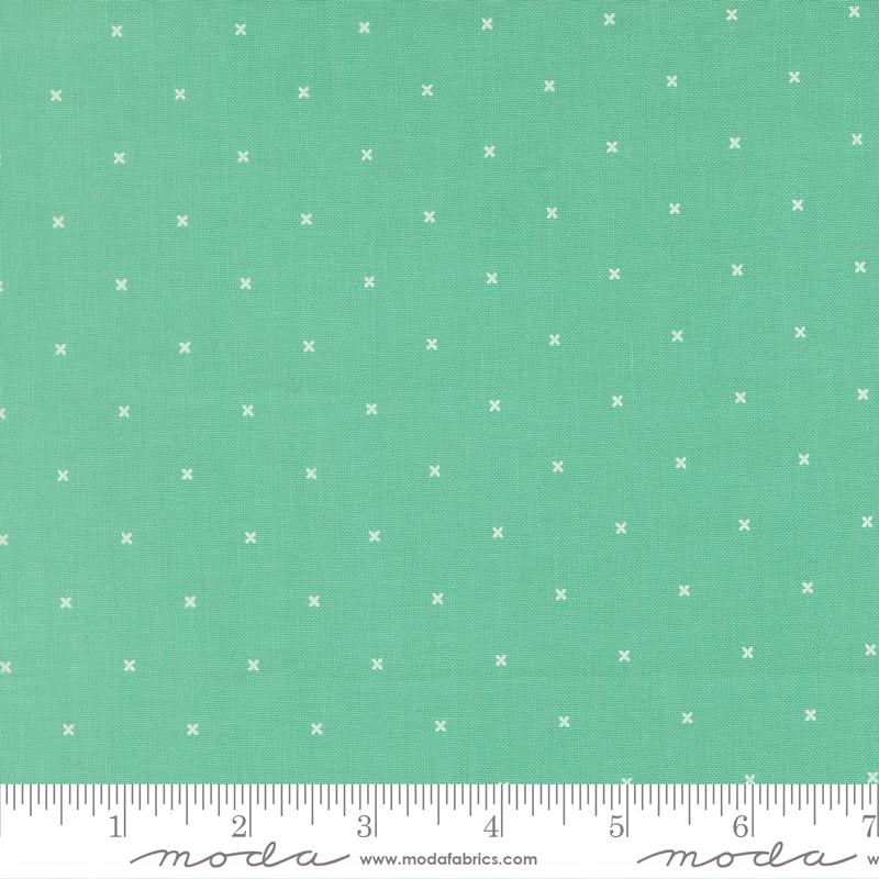 Joysome Dots Peacock - Quilt Fabric, zoomed in. Select this picture to zoom back out.