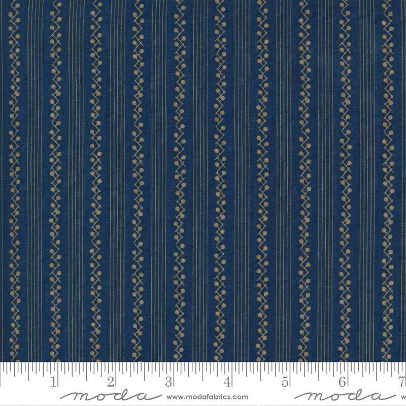 Crystal Lane Winter Blue - Snowberry Stripe - Quilt Fabric