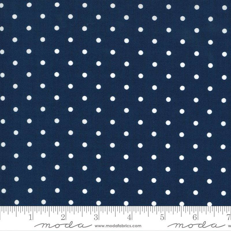 Crystal Lane Winter Blue - Snow Dots - Quilt Fabric
