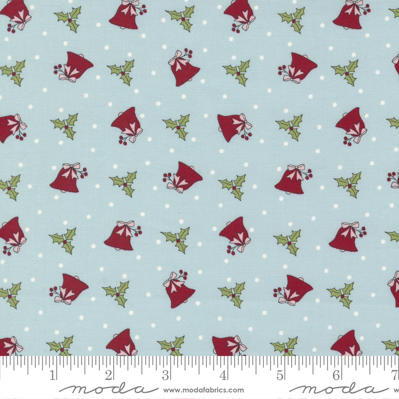I Believe In Angels Frosty Morn - Holly Bells - Quilt Fabric