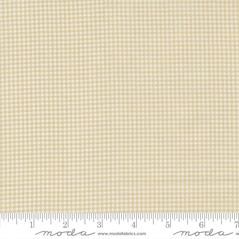 I Believe In Angels Flax - Tiny Check - Quilt Fabric